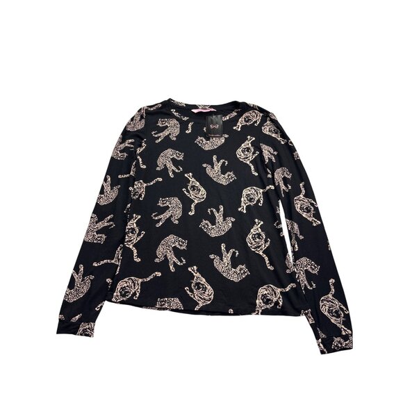 Hunkemöller Womens Long Sleeve Leopard Tiger Print Top Size XS New - Picture 1 of 9